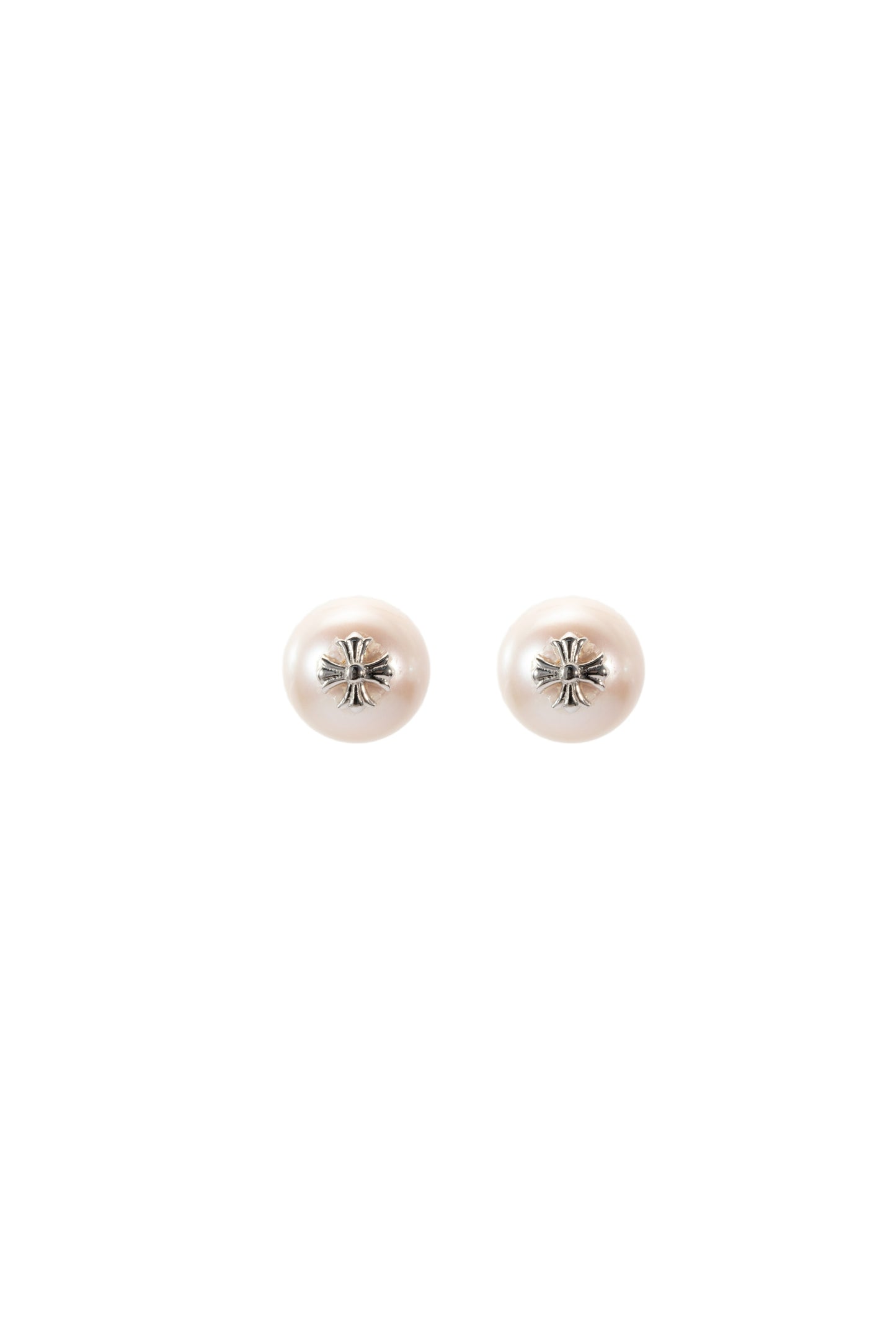 S925 pendientes estilo corazón gótico en plata, con 2 perlas blancas de agua dulce de 10.5 mm incrustadas