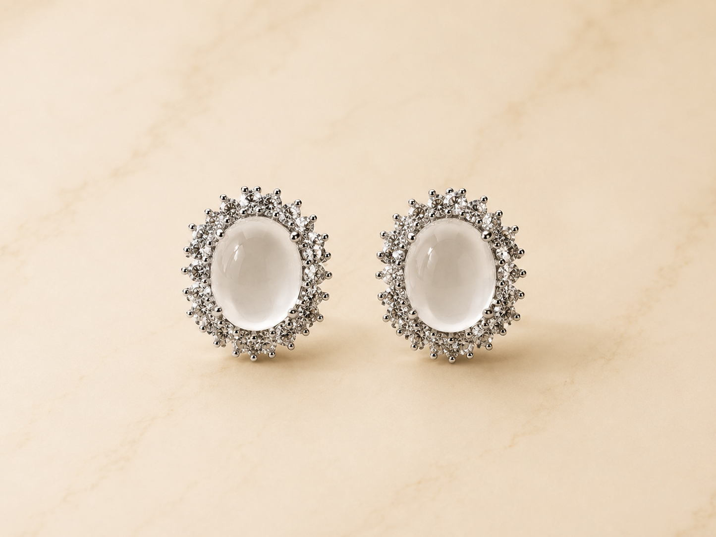 S925 pendientes de jadeíta de agua en plata, con 2 jadeíta de agua de 8.5 mm